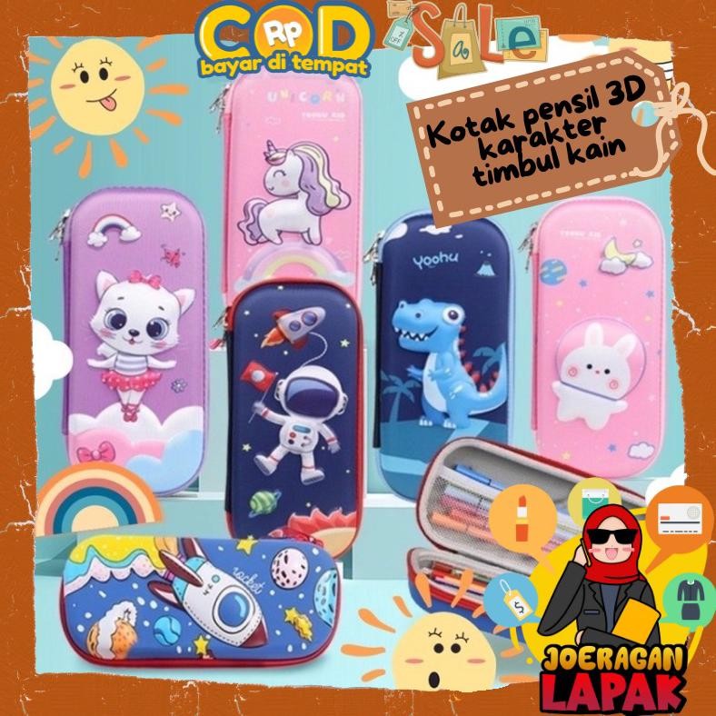 

Tempat Pensil 3D Karakter Timbul Kotak Pena Pen Anak Bulpoint Alat Sekolah Penghapus Double Realeting Sekat Jaring Cowok Cewek Unicorn Dinosaurus Astronot Space Roket Kelinci Bunny Mermaid Hero Princess Cat Girl Boy Stok Baru