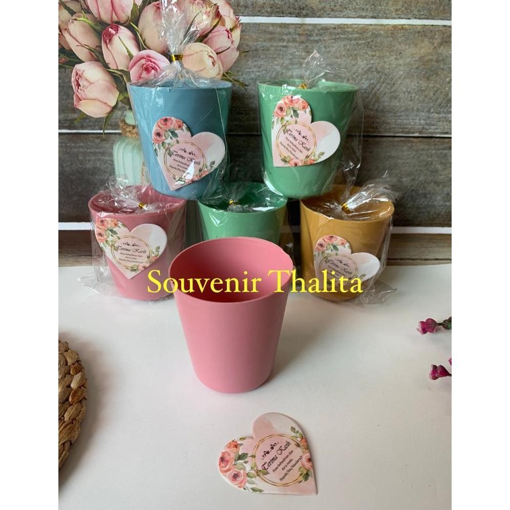 Isi 50 Pcs Souvenir Gelas cantik souvenir pernikahan murah