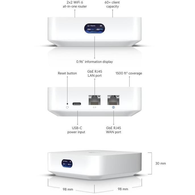 Ubiquiti Ux , Unifi Express Unifi Cloud Gateway And Wifi 6 Access Point New Stok