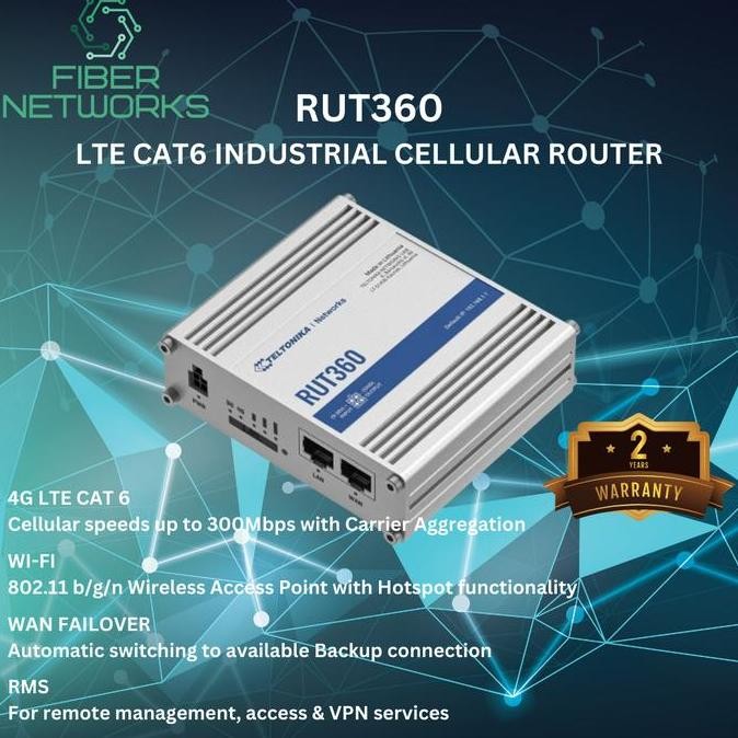 Teltonika Rut360 4G Lte Cat 6 Router Wifi Backup Internet New Stok