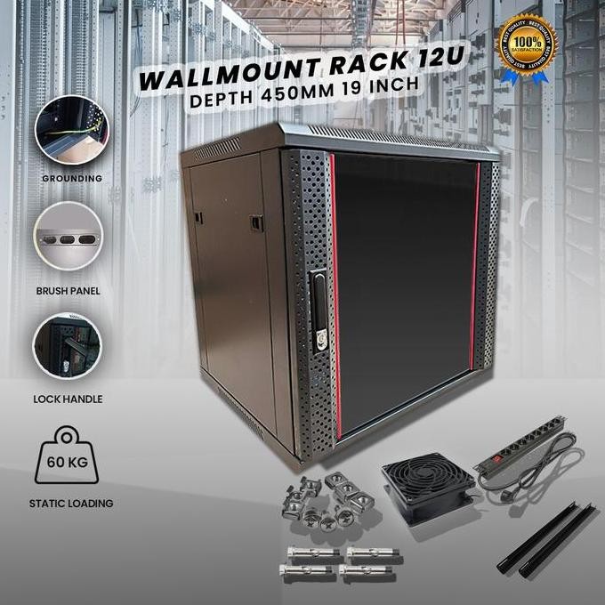 Wallmount Rack 12U / Rack Server 12U / Rak 12U New Stok