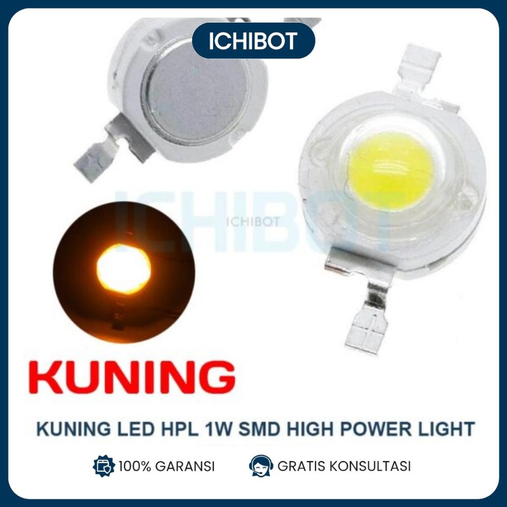 Kuning LED HPL 1W SMD High Power Light Emitting Diode
