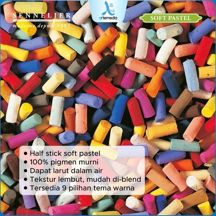 

Sennelier Soft Pastel Half Stick Set 6 Dry Crayon Krayon Warna Lembut