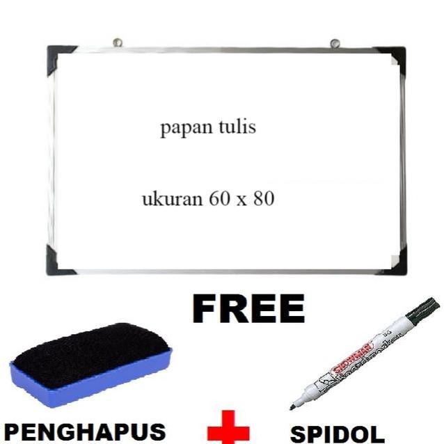 

Papan Tulis White Board Ukuran 60 X 80 Free Penghapusspidol Cod