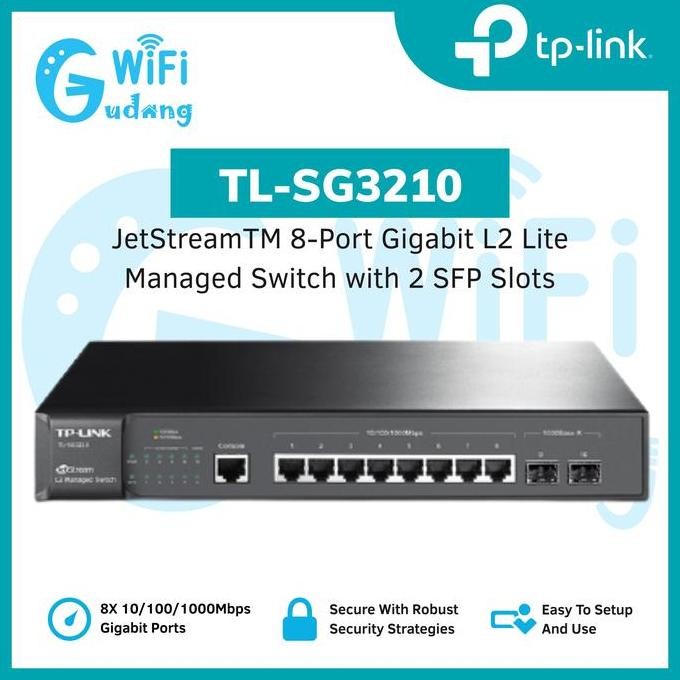 Tp-Link Tl-Sg3210 Jetstream 8-Port Pure-Gigabit L2 Managed Switch New Stok