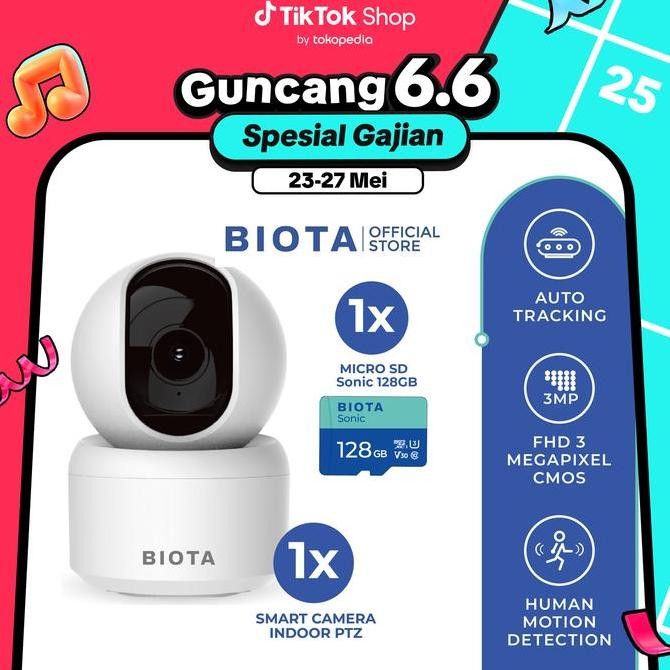 BIOTA SMART KAMERA INDOOR PTZ  -  KAMERA CCTV INDOOR + MEMORY CARD