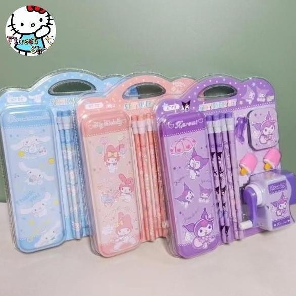 

PROMO! Paket Alat Tulis Anak Sekolah 13in1 Cinnamoroll Pencil Case Kuromi Sharpener Tempat Pensil Melody Penggaris Penghapus Rautan Pen Grip Souvenir Kado Birthday Gift Set ATK Murah Ice Cream Eraser Goodie Bag tms