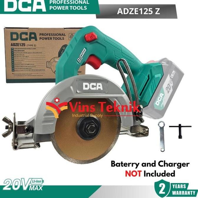 Dca Adze125Z Mesin Potong Keramik Tille Cutter Baterai Cordless Marble Cutter 4" 20V Adze125 Z