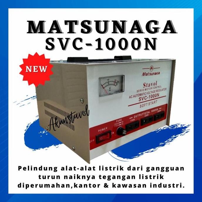 Stavolt New Matsunaga Svc-1000N - Stabilizer Listrik Matsunaga 1000 W