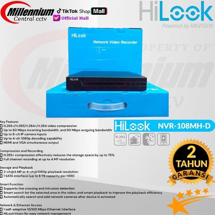 HILOOK NVR-108MH-D 8CH / NVR HILOOK 8 CHANNEL
