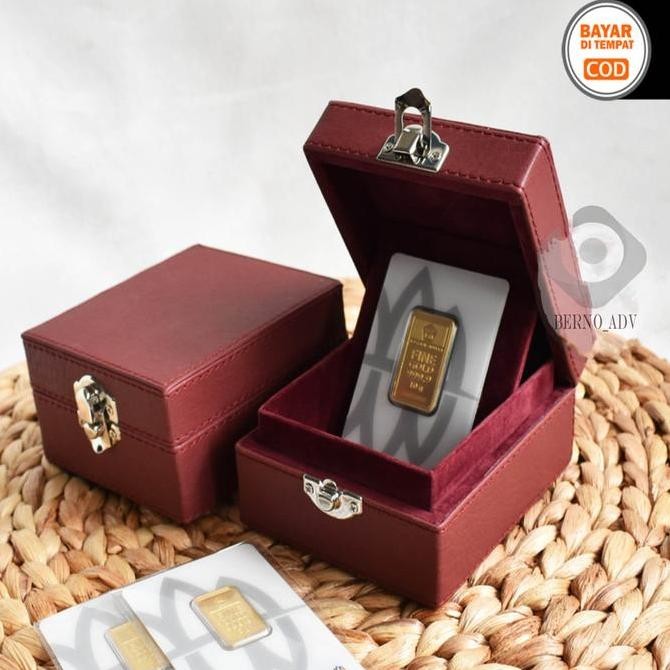 Kotak Tempat Emas Antam / Box Logam Mulia Antam Berjahit / Mahar Emas