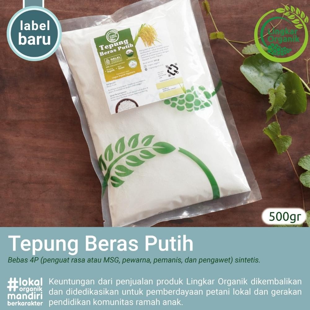 

TEPUNG BERAS PUTIH Lingkar Organik 500gr SV13