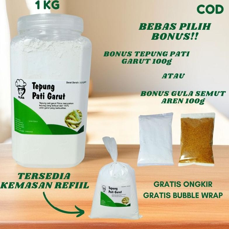 

TEPUNG PATI GARUT / PATI ASAM LAMBUNG /AROOWROOT POWDER/ ANGKRIK / PATI GARUT BERAT BERSIH 1 KG SV13