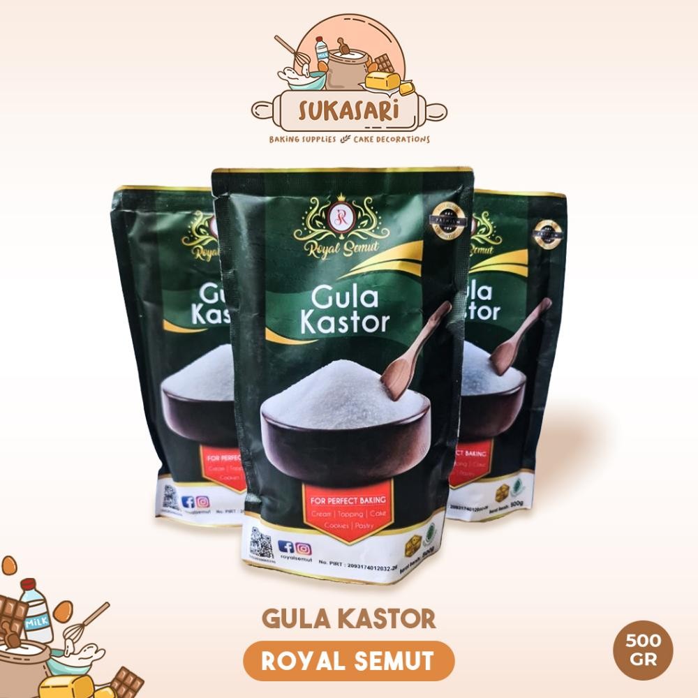 

Sukasari - Gula Kastor Royal Semut 500gr / Castor Sugar Royal / Gula Pasir Halus Baking Kue SV13