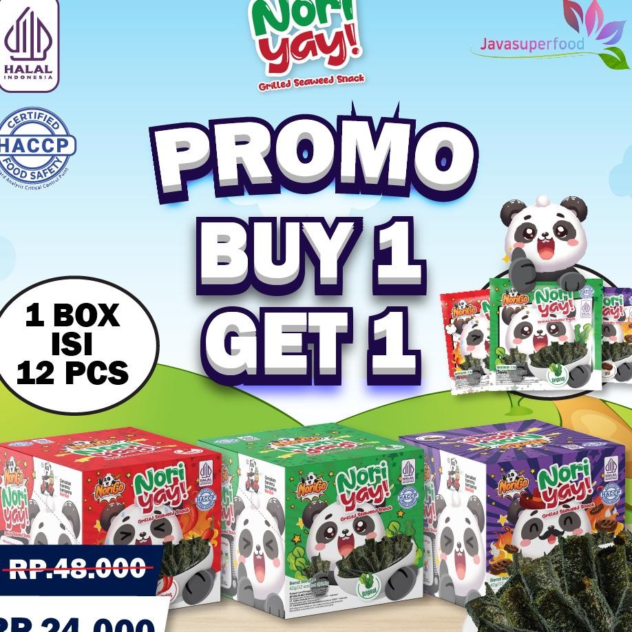 

Beli 1 Gratis 1 Ngo Sna N Yay 1 Box Isi 12Pcs Sna Rumput Laut 3.5Gr