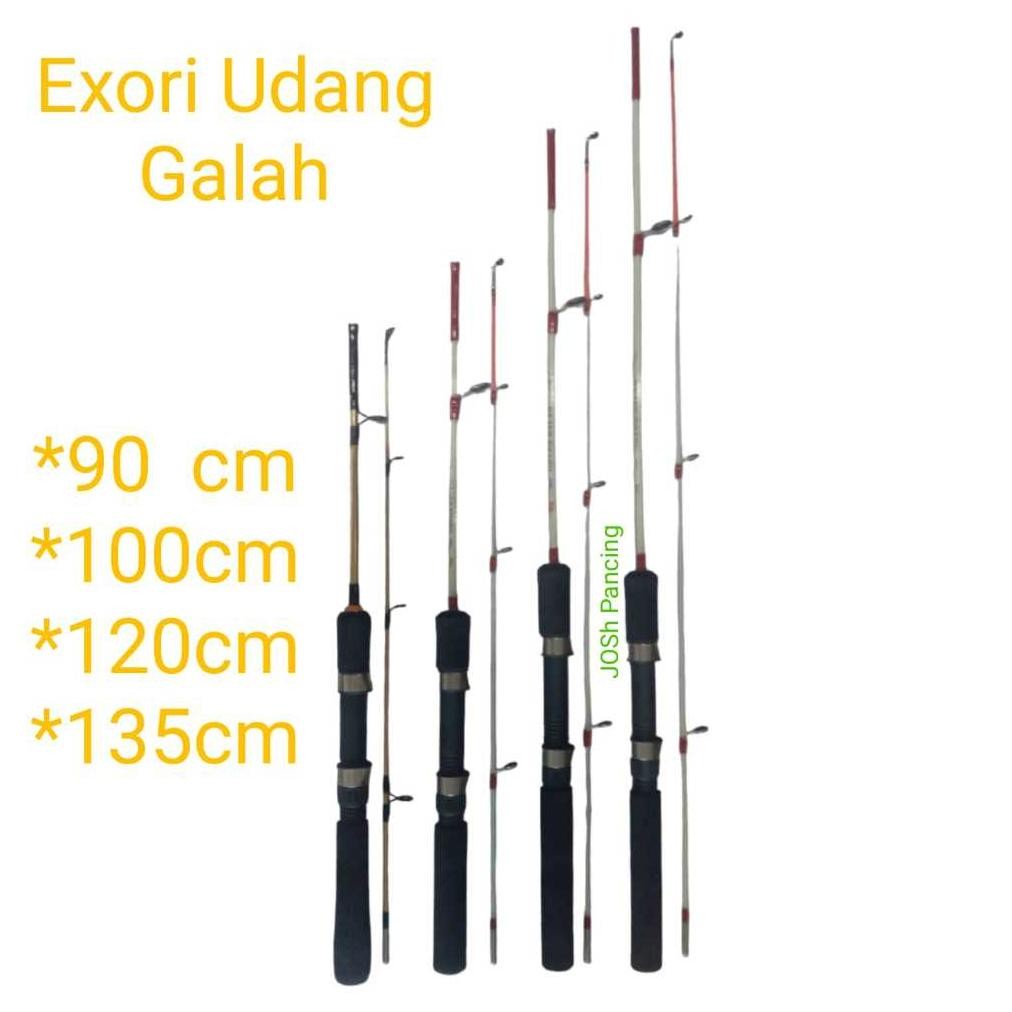 Joran Pancing Exori Udang Galah 90 100 120 135 Cm Lentur Kuat