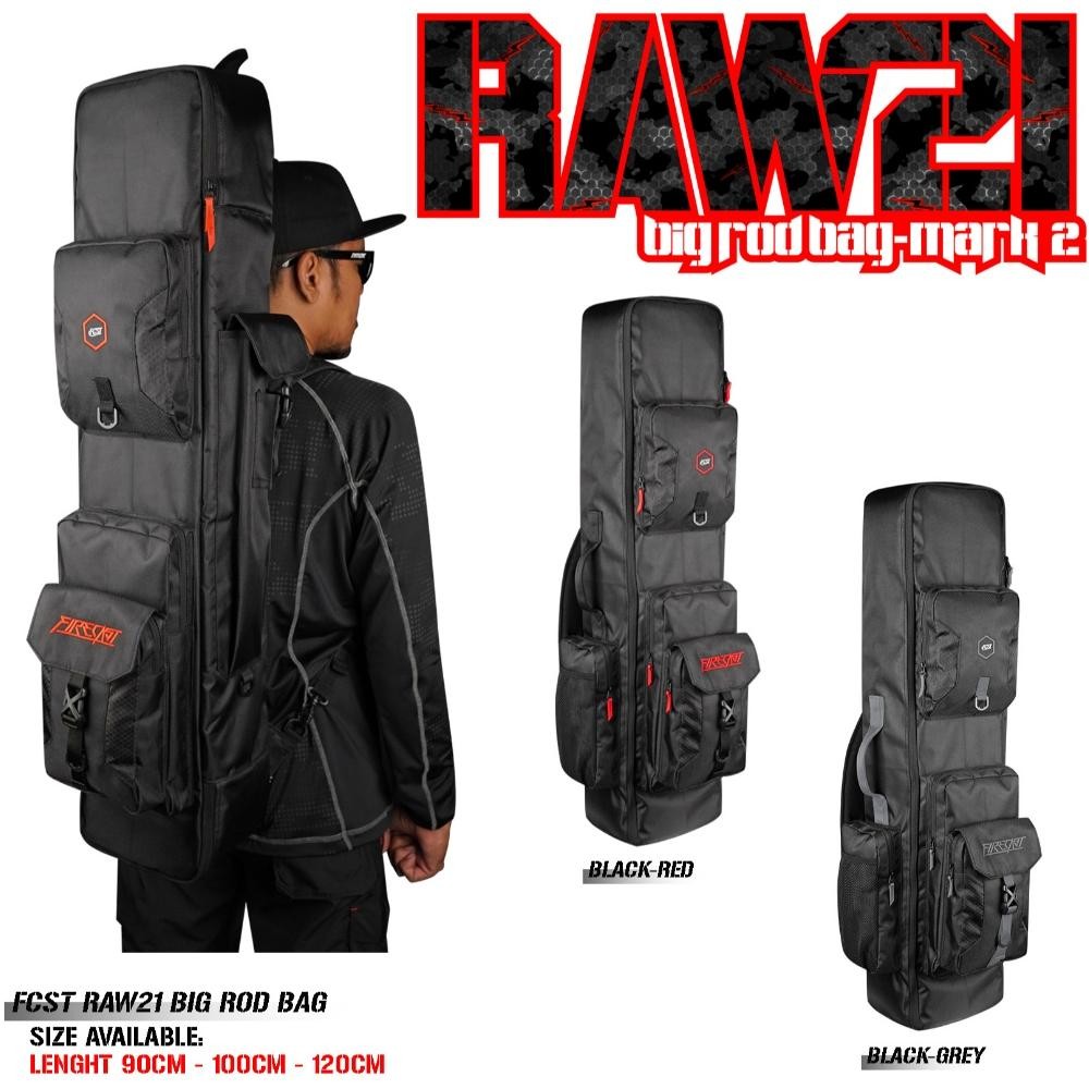 Firecast | Tas Pancing | Tas Joran Pancing Besar | Raw21 Big Rod Bag Panjang 100 & 120 Cm