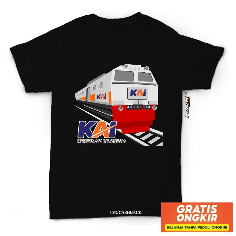Baju Kaos Anak Kereta Api Kai Laki Perempuan Positif Merch Viral