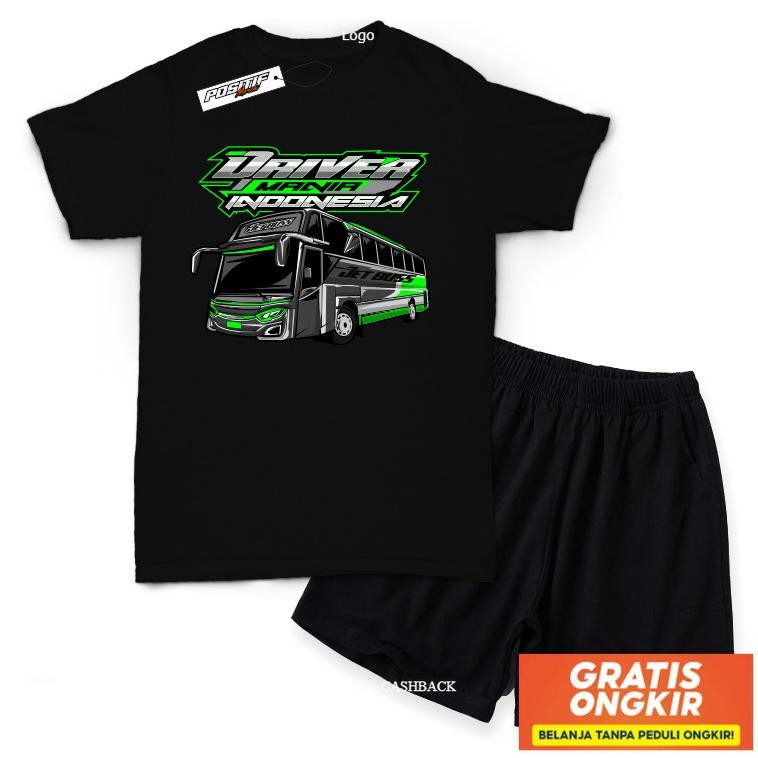 Baju Kaos Anak Setelan Driver Muda Bus Truk Sopir Baru