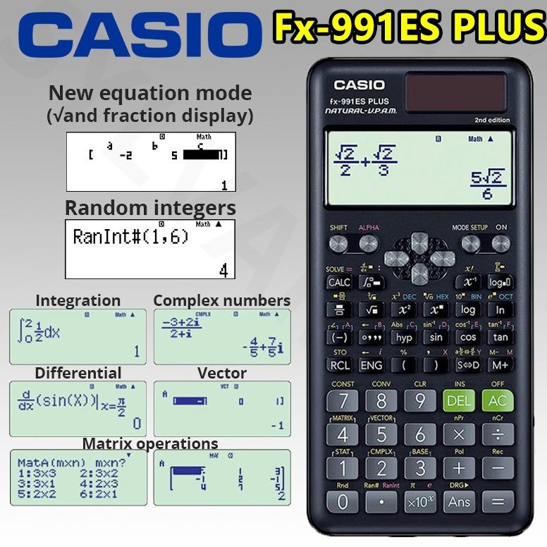 

2025 Calculator Calculator FX-991ES PLUS 240 Fungsi Kalkulasi Alat Tulis untuk Pembelajaran Kalkulasi Calculator Sains