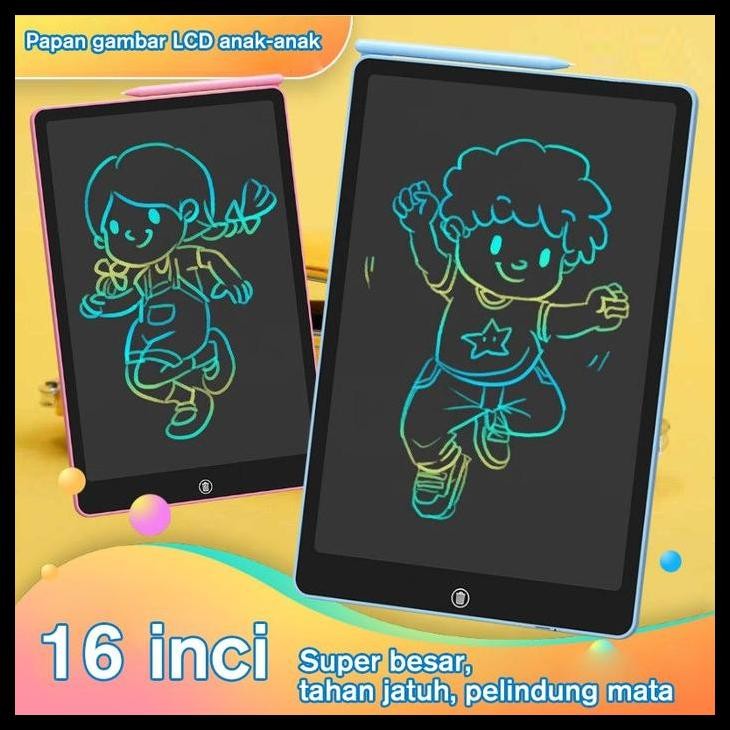 

Writing Tablet Lcd 16 Inch Warna Drawing Tablet Papan Tulis Anak Terlaris