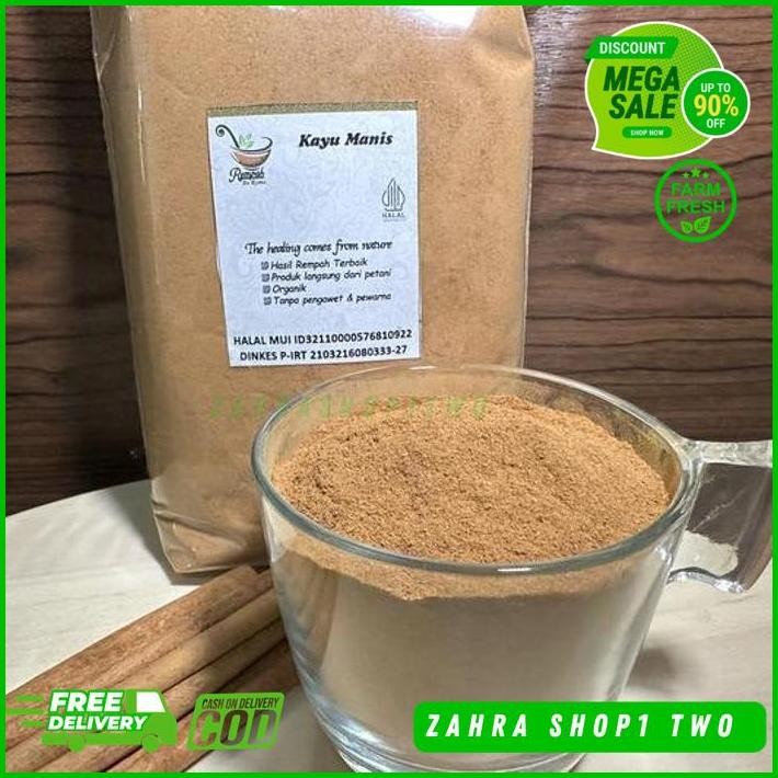 

KAYU MANIS BUBUK MURNI 500 GRAM KUALITAS PRODUK TERBAIK