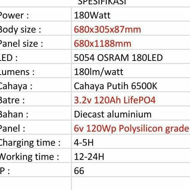 ready pju lampu jalan LED solar 180w mata osram / lampu pju solar panel two in one mata chips osram