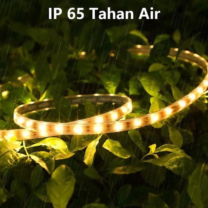 Kuning Lampu Led Strip Selang Led 5/10 Meter Tahan Air Pake Tenaga Surya Dekorasi Pohon Jalan