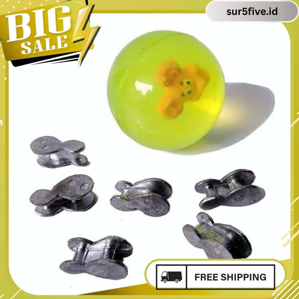 Mainan Anak Bola Bekel Besar Dan 5Pcs Biji Bekel Siap Kirim