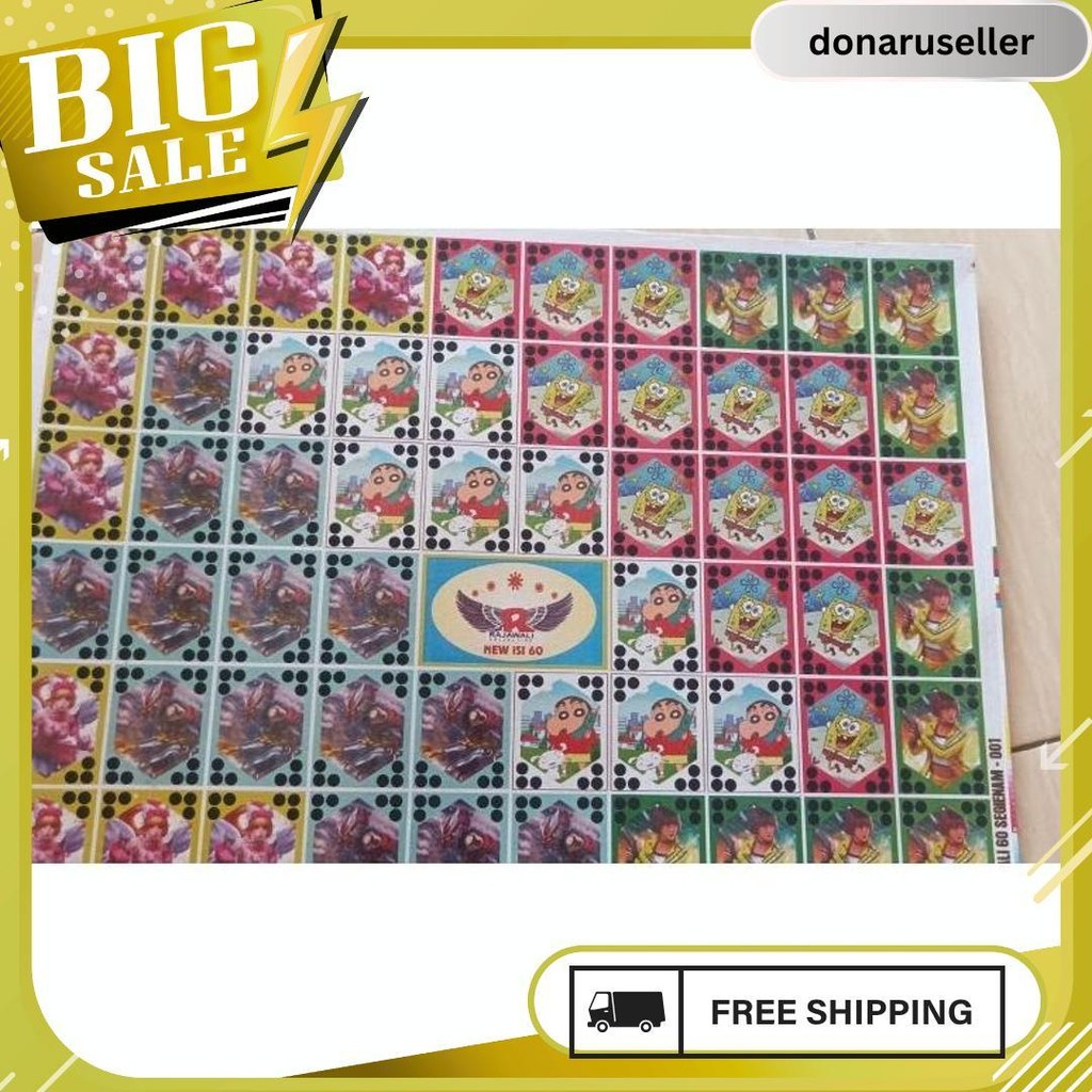 

10 Lembar Gosokan Gambar Isi 60 Kupon / Cod Gratis Ongkir Flash Sale