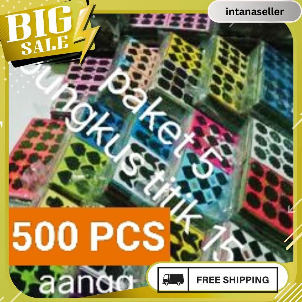 Gosokan Paket 5 Bungkus Isi 500 Pcs Gosokan Bom Tengkorak Titik 15 Belakang Blok Hitam /Ra/Zip/Lhm F