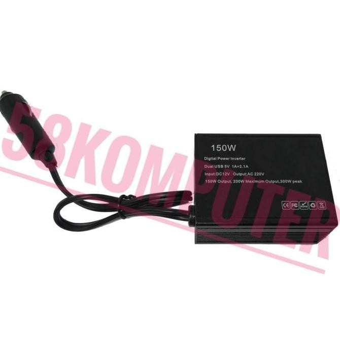 ready Inverter mobil Dc Ke Ac Psw DC 12V to AC 220V 150wat 2 USB Port