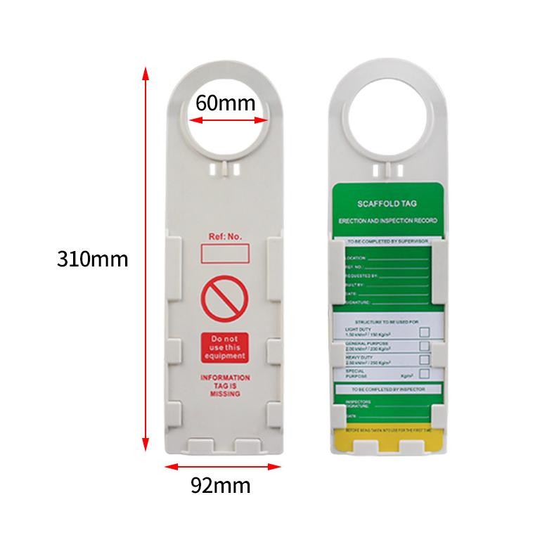 

JH8 Scaffolding Inspection Tag - 1 Tag 1 Holder
