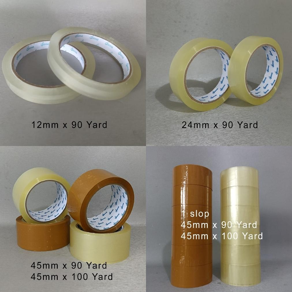 

JH8 12 pc Solatip Bening Lakban Kecil SM Online 12mm x 90yard Isolasi Kecil Opp Tape
