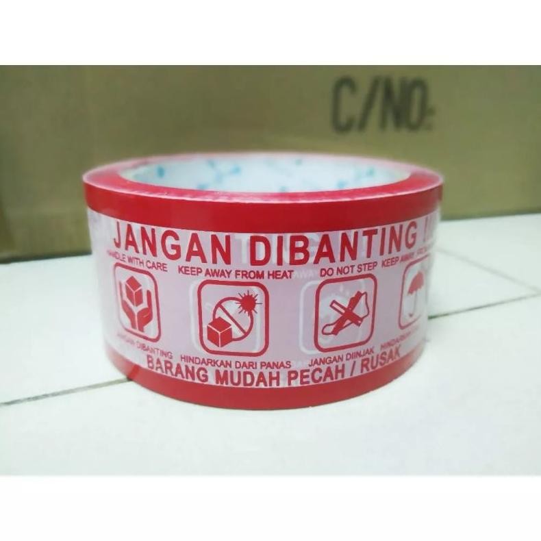 

JH8 Lakban Fragile Ukuran 48 MM x 70 Yard Murah Berkualitas baik