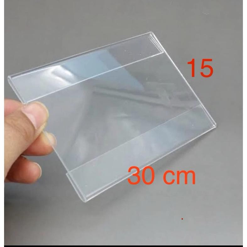 

JH8 Acrylic price tag / label tag produk / nametag 2mm uk 15 cm x 30 cm