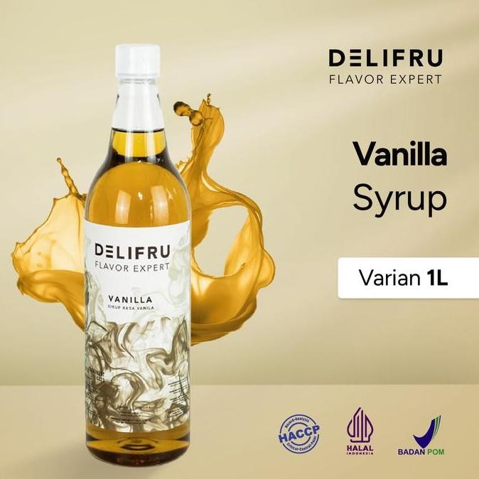 

Vanilla Syrup Delifru 1 Liter - Sirup Vanilla Premium