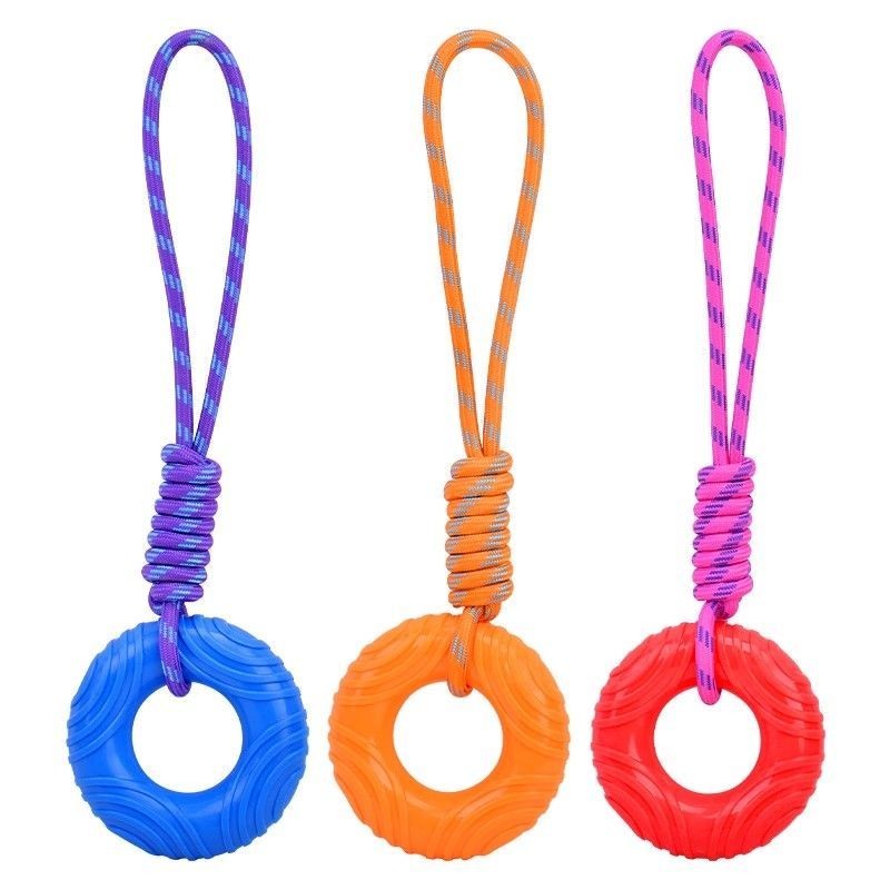 Planet Ekor COD  Mainan anjing, tali tarik anti gigitan, cincin bundar, gertakan gigi kuat, golden r