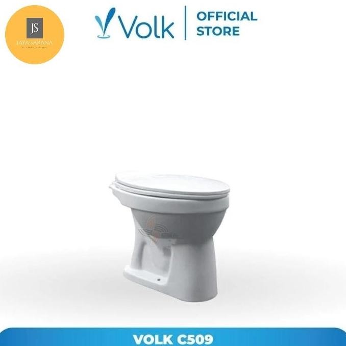 best seller] kloset duduk siram / kloset duduk tanpa tabung merk volk c509