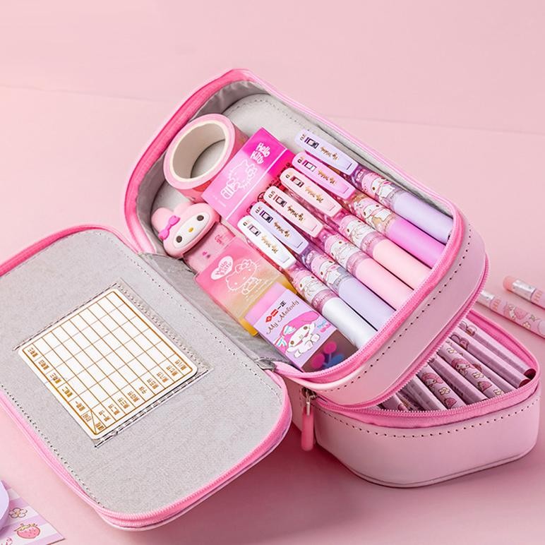 

JH8 3gaya Sanrio Lucu Mymelody Kuromi Cinnamoroll Alat Tulis Pensil Kasus Jari Tekan Pops Menghilangkan Stress Mahasiswa Pena Tas