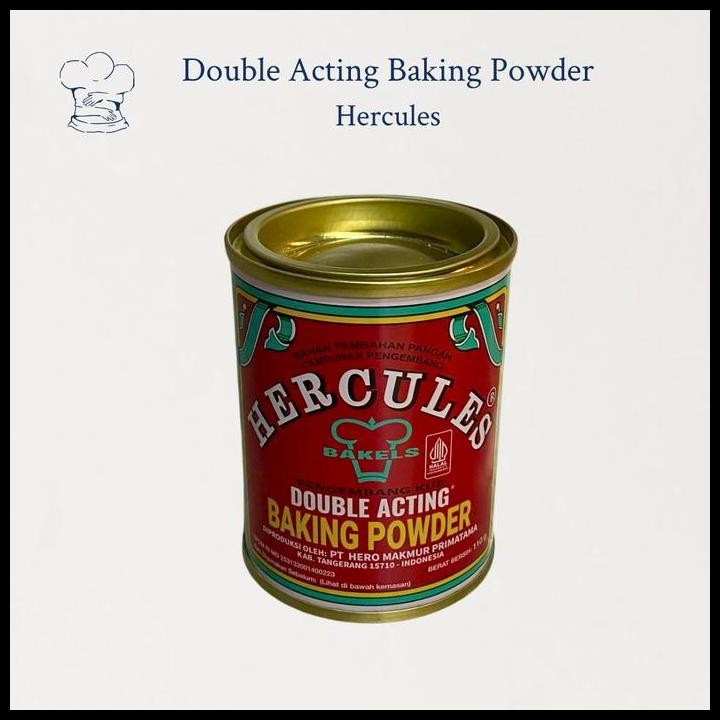 

Terlaris Hercules Baking Powder Double Acting Bakels 110gr / 450gr Pengembang Kue Profesional Best Seller
