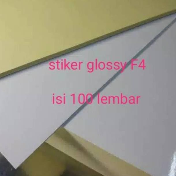 

JH8 Kertas stiker glossy/sticker Chromo mengkilap F4 isi 100 lembar