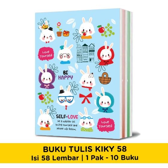 

JH8 (10 buku) BUKU TULIS KIKY 58 LEMBAR / BUKU TULIS SEKOLAH GARIS