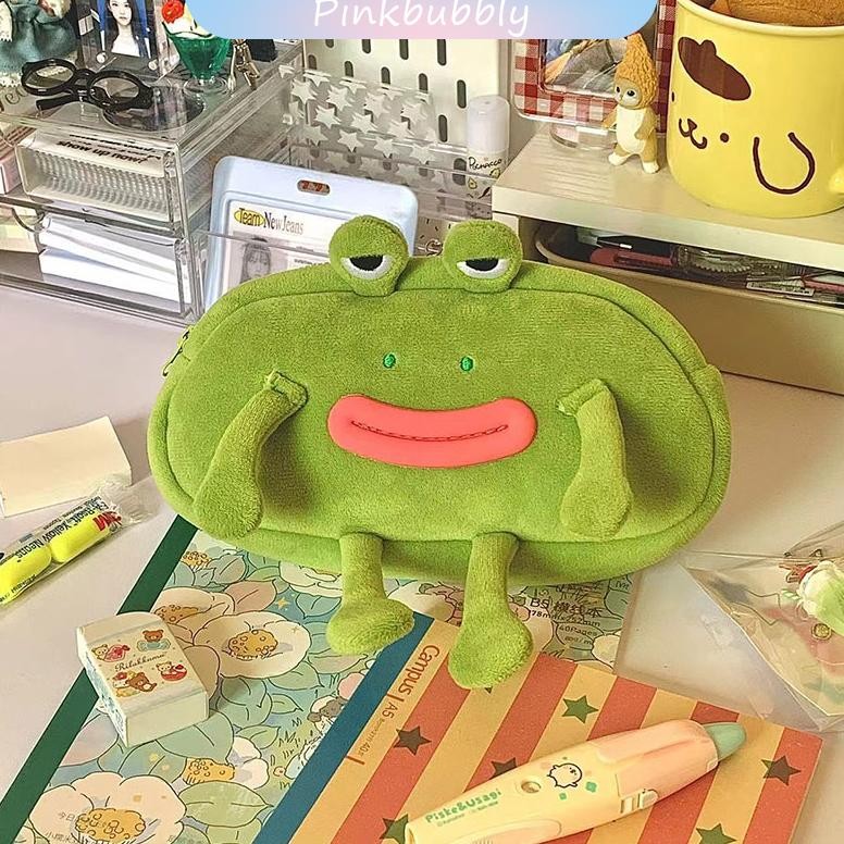 

JH8 Pinkbubbly.ReadyTas pensil mewah Kotak Pena Mulut Sosis tas pensil hijau tas pensil pelajar tas pensil lucu