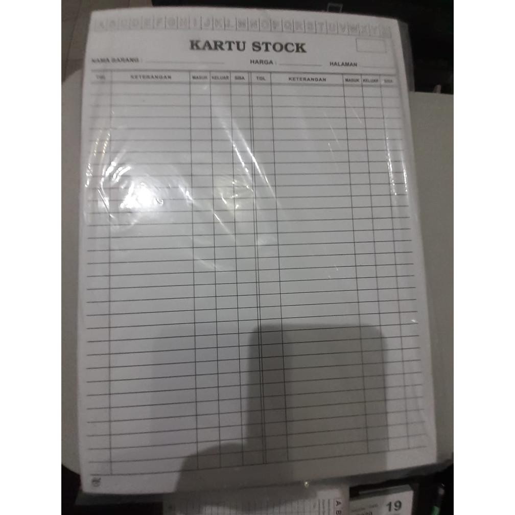 

JH8 Kartu Stok Besar putih abjad berdiri (1 pak isi 100 lembar)