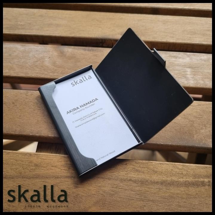 

Terlaris Wooden Busines Card Holder Dompet Tempat Kartu Nama Kayu Stainless Good Quality