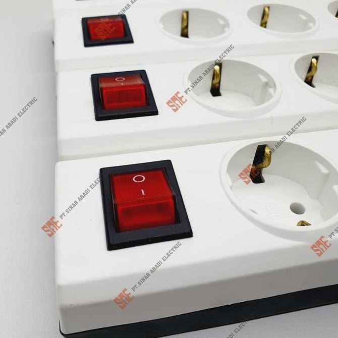 Stop Kontak Broco 3 4 5 6 Lubang + Switch Colokan Broco Tanpa Kabel