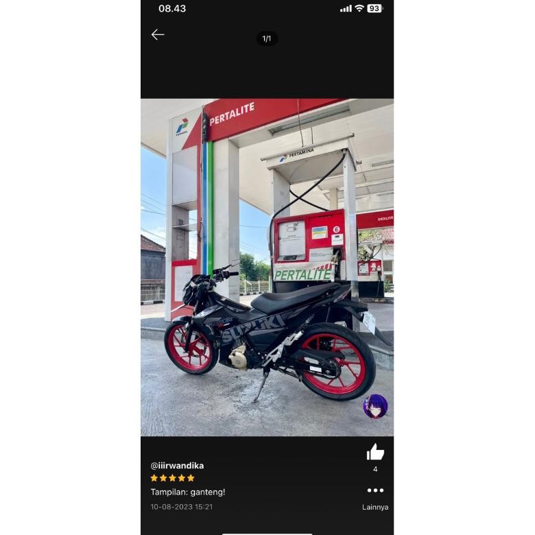 Striping Set Stellar Blue Satria Fu Fi Tulisan Raider Fi Original SGP READY STOCK