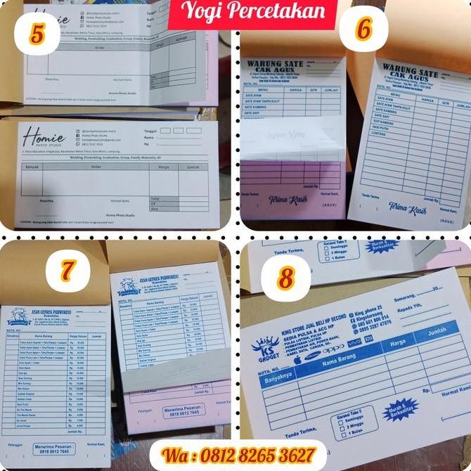 

Cetak Nota Bon Kwitansi Invoice 20 Buku Murah Meriah
