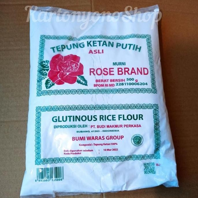 

Tepung Ketan Rose Brand 500Gr Per Dus Isi 20 Bks